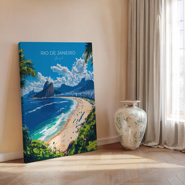 Rio De Janeiro Travel Poster, Travel Print of Rio De Janeiro , Brazil City Poster, Rio De JaneiroWall Art Lovers Gift, Brazil Art Gift