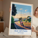 Isle of Man Print, Travel Poster of Isle of Man, Motorbike Racing, Isle of Man Art Gift,British Isles Wall Art Print NQ Media Designs
