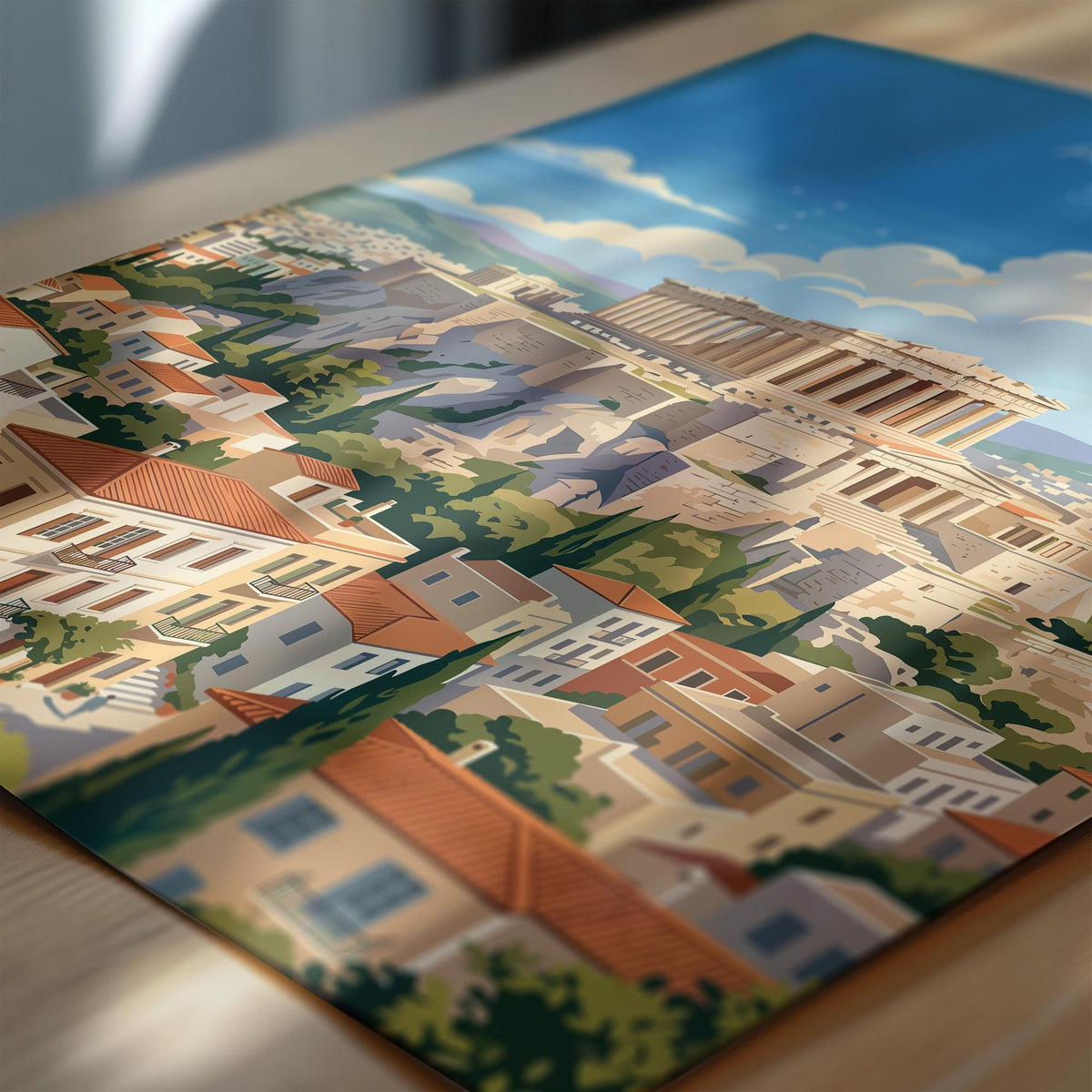 Athens Travel Poster | Acropolis, Greece Wall Art