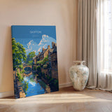 Skipton Travel Poster Wall Art, Travel Print of Skipton, Skipton Art Print, North Yorkshire Wall Print, Yorkshire Art Lovers Gift NQ Media Designs