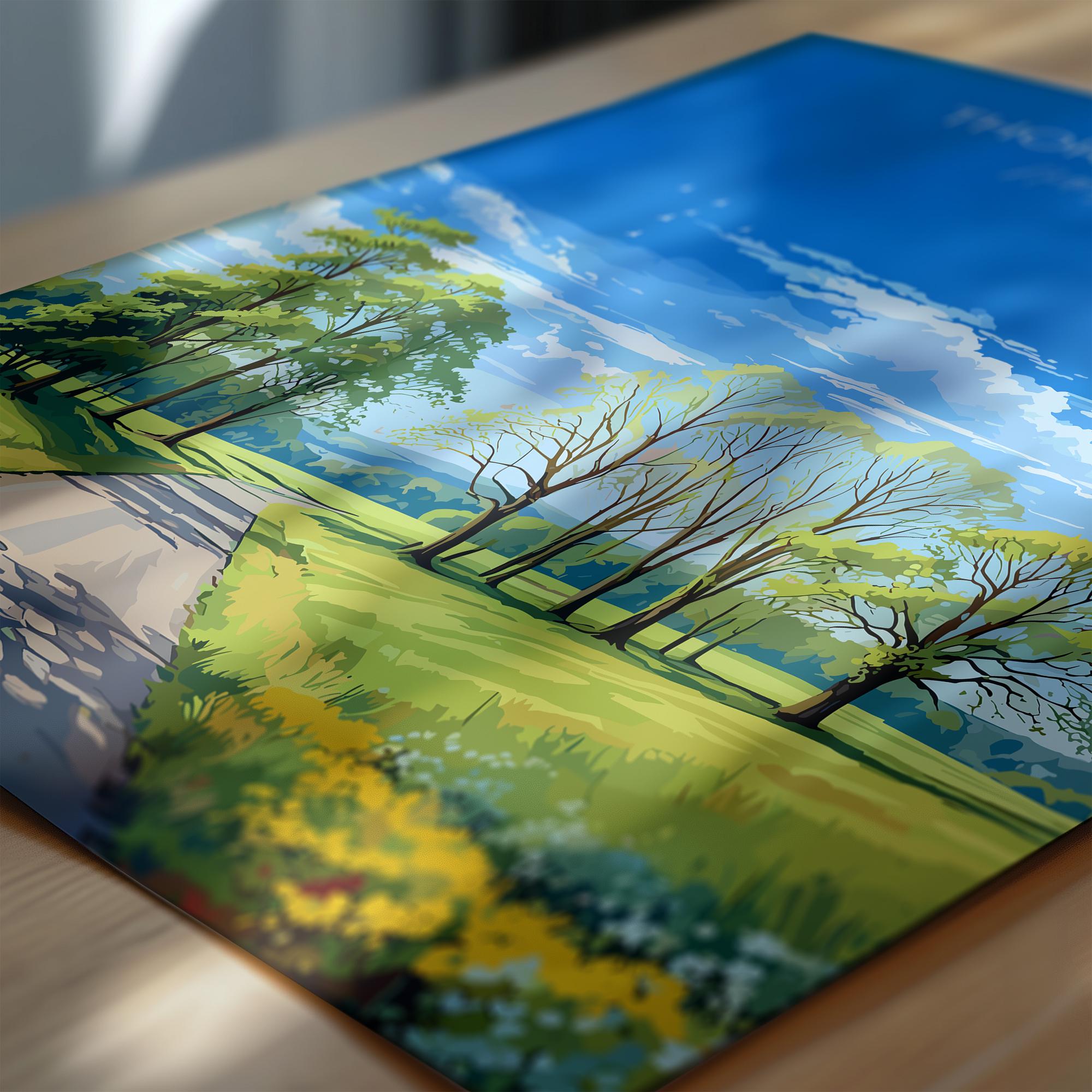Thoresby Park Travel Print Wall Art, Travel Poster of Thoresby Park, Thoresby Hall, Nottinghamshire, England, English Countryside Art Gift NQ Media Designs