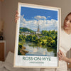 Ross on Wye Travel Print, Travel Poster of Ross on Wye, England, Wye Valley Art Lovers Gift, Herefordshire Wall Art Print