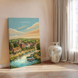 Wareham Dorset Poster, Historic Saxon Walled Town Wall Art, River Frome Travel Print, Dorset Countryside Decor, UK Gift