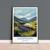 Glenfinnan Viaduct Travel Print Wall Art, Scottish Highlands Art, Railway Bridge Poster, Scotland Landscape, Steam Train Decor Artwork NQ Media Designs