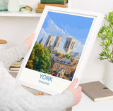 York Travel Poster Wall Art, City of York Travel Print, English Cities Art Gift, Wall Art Print NQ Media Designs