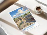 Grassington Print, Yorkshire Dales Wall Art with Border, North Yorkshire Poster, England Travel Print, Grassington Gift