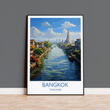 Bangkok Poster Wall Art, Bangkok Travel Print, Thailand Wall Art, Bangkok Art Lovers Gift, Thailand Gift NQ Media Designs