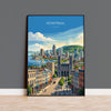 Montreal Canada Travel Print, Montreal Skyline Wall Art, Old Montreal Poster, Mount Royal Illustration, Quebec City Travel Decor
