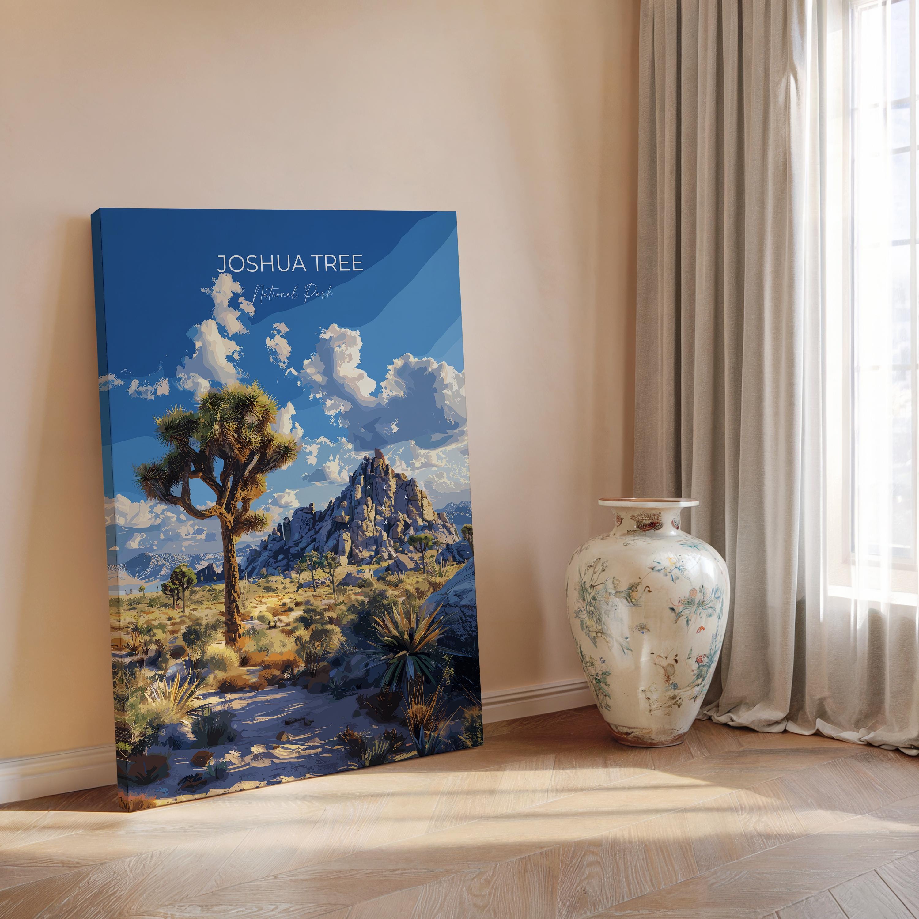Joshua Tree National Park Travel Print Wall Art, Travel Poster of Joshua Tree, National Park Art Lovers Gift, California, USA, Wall Art Gift NQ Media Designs