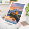 Eilean Donan Castle Scotland Travel Print, Scottish Highlands Castle Wall Art, Sunset Landscape Poster, Iconic Scotland Illustration