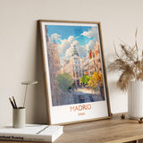 Madrid Travel Wall Art, Spain Print, Madrid Art Gift, Traveller Gift Art Poster, Holiday Gift NQ Media Designs