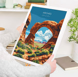 Arches National Park Travel Print Wall Art, Travel Poster of Arches, National Park Art Lovers Gift, Utah, USA, Travel Wall Art Gift NQ Media Designs