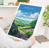 Skipton Moor Travel Poster Wall Art, Travel Print of Skipton Moor, Skipton Art Print, North Yorkshire Wall Print, Yorkshire Art Lovers Gift NQ Media Designs