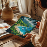 Fiji Travel Print Wall Art, Travel Poster of Fiji, South Pacific Islands Art Lovers Gift NQ Media Designs