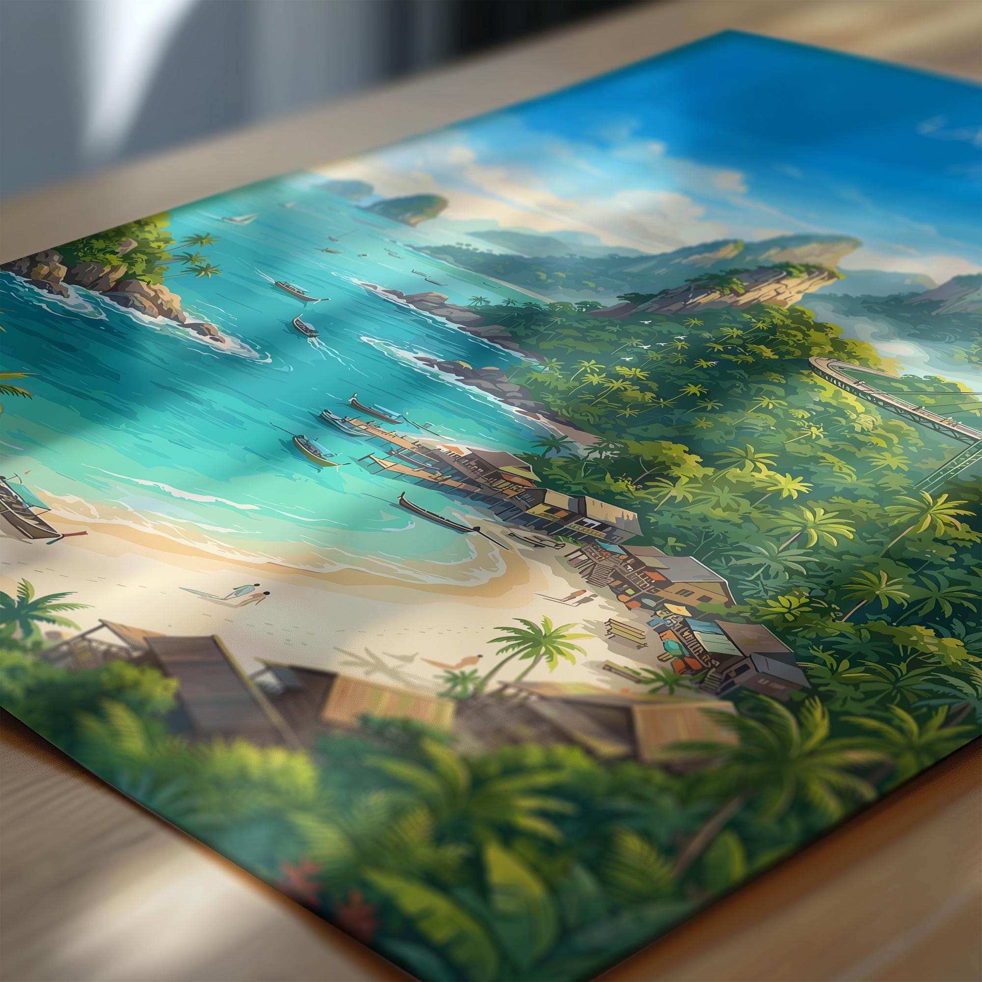 Langkawi Malaysia Travel Print, Tropical Island Wall Art, Langkawi Beach Poster, Malaysia Travel Poster, Asian Paradise Illustration