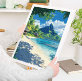 Bora Bora Travel Print Wall Art, Travel Poster of Bora Bora, French Polynesia, South Pacific Islands Art Lovers Gift NQ Media Designs