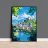 Salzburg Wall Art Travel Print, Travel Poster of Salzburg, City Poster, Salzburg Art Gift, Austria Art Travel Lovers Gift NQ Media Designs