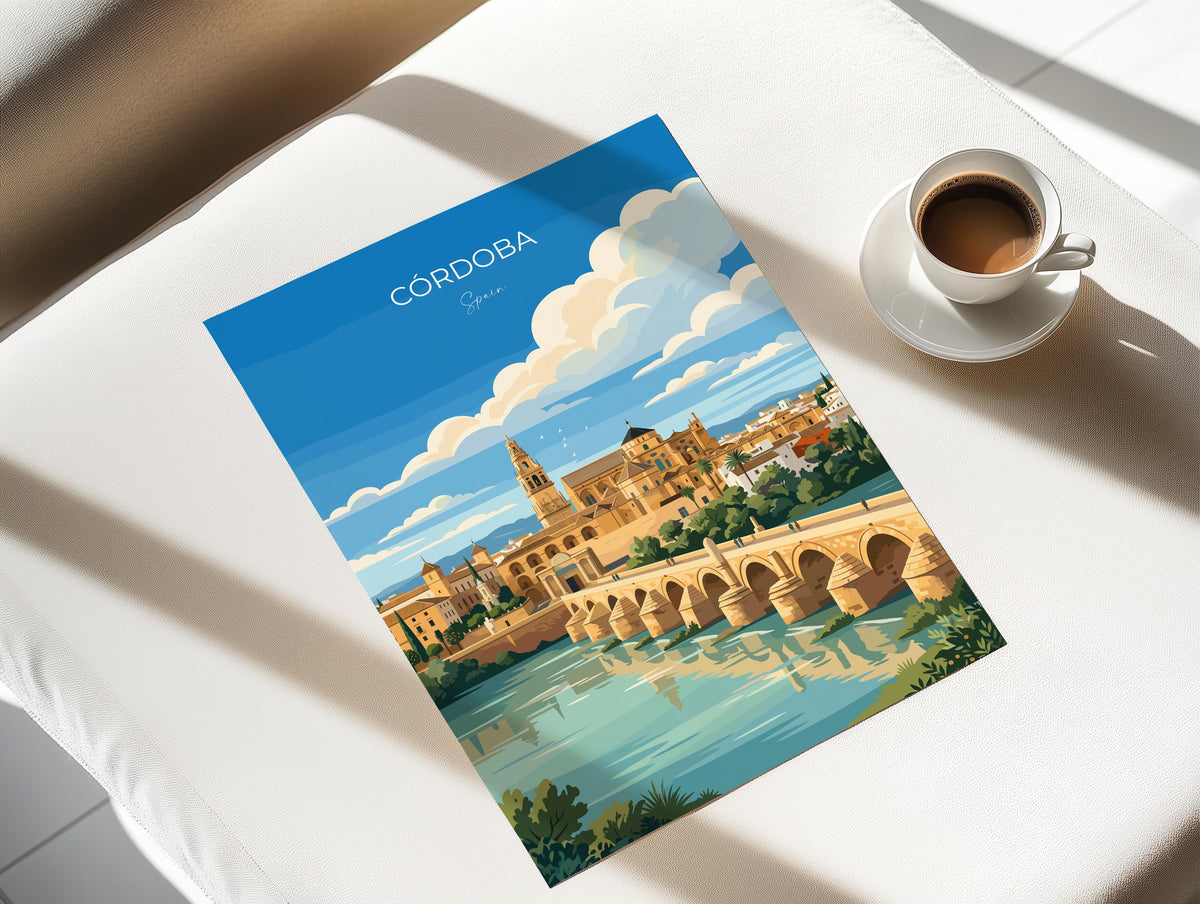 Cordoba Spain Poster, Mezquita Wall Art, Andalusia Print, Spain Travel Poster, Cordoba Gift