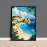 Rhodes Travel Poster, Travel Print of Rhodes, Greece Gift, Greek Islands Art Lovers Gift, Rhodes Wall Art Print NQ Media Designs