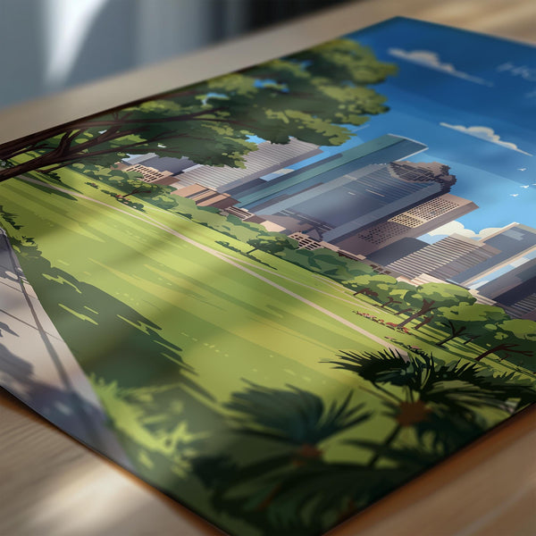 Houston Travel Poster Wall Art Print, Travel Print of Houston, Texas, US City Art Lovers Gift, USA Gift,