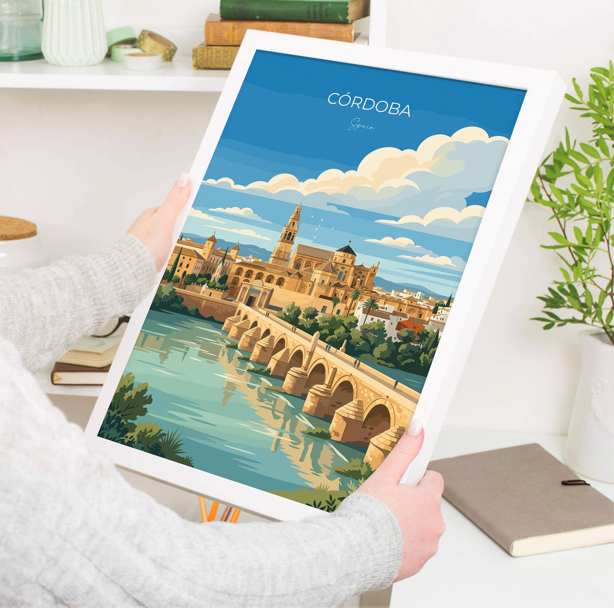 Cordoba Spain Poster, Mezquita Wall Art, Andalusia Print, Spain Travel Poster, Cordoba Gift
