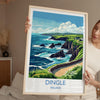 Dingle Poster, Travel Print of Dingle, County Kerry, Ireland Coast, Travel Wall Art Gift