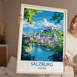 Salzburg Poster, Travel Print of Salzburg, Austria, Salzburg Art Gift, Travel Europe Gift NQ Media Designs