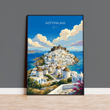 Astypalaia Travel Poster | Dodecanese Island, Greece Wall Art