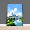 Nashville Travel Poster Wall Art, Travel Print of Nashville, Nashville Art Lovers Gift, Tennessee USA Art Gift NQ Media Designs