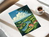 Berkshire Travel Print Wall Art, Berkshire Travel Poster, English Countryside Art Gift, Wall Art Print NQ Media Designs