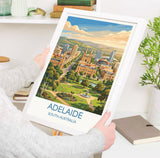 Adelaide Australia Travel Poster, Adelaide Skyline Wall Art, River Torrens Print, South Australia Cityscape Illustration, Australia Decor