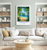 Cook Islands Travel Poster Wall Art, Travel Print of Cook Islands, South Pacific Islands Art Lovers Gift NQ Media Designs