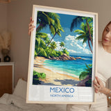 Mexico Travel Print Wall Art, Travel Poster of Mexico, Mexico Coast Art Gift, Mexico Art Lovers Gift, NQ Media Designs