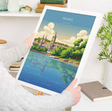 Truro Travel Poster, Travel Print of Truro, England, Cornwall Art, Truro Cathedral Art Lovers Gift, Wall Art Print NQ Media Designs