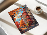 Greenwich Village New York Travel Poster Wall Art, Travel Print of Greenwich Village, New York Art Lovers Gift, USA Art Gift NQ Media Designs