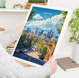 Denver Travel Print Wall Art, Travel Poster of Denver, Colorado, USA, Denver Art Lovers Gift NQ Media Designs