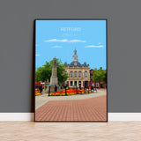 Retford Travel Print Wall Art, Travel Poster of Retford, Nottinghamshire, England, English Market Town Gift, Nottingham Art NQ Media Designs
