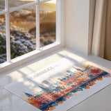 Cambridge Travel Poster Skyline Wall Art Landscape, Travel Print of Cambridge, Cambridge Art Lovers Gift, England Horizontal Art Gift NQ Media Designs