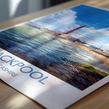 Blackpool Travel Poster Wall Art, Travel Print of Blackpool, England, Lancashire Seaside Art Lovers Gift, Travel Art Gift NQ Media Designs