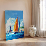 Cowes Travel Poster Wall Art, Travel Print of Cowes, Cowes Art Lovers Gift, Sailing Art, Isle of Wight Gift, NQ Media Designs
