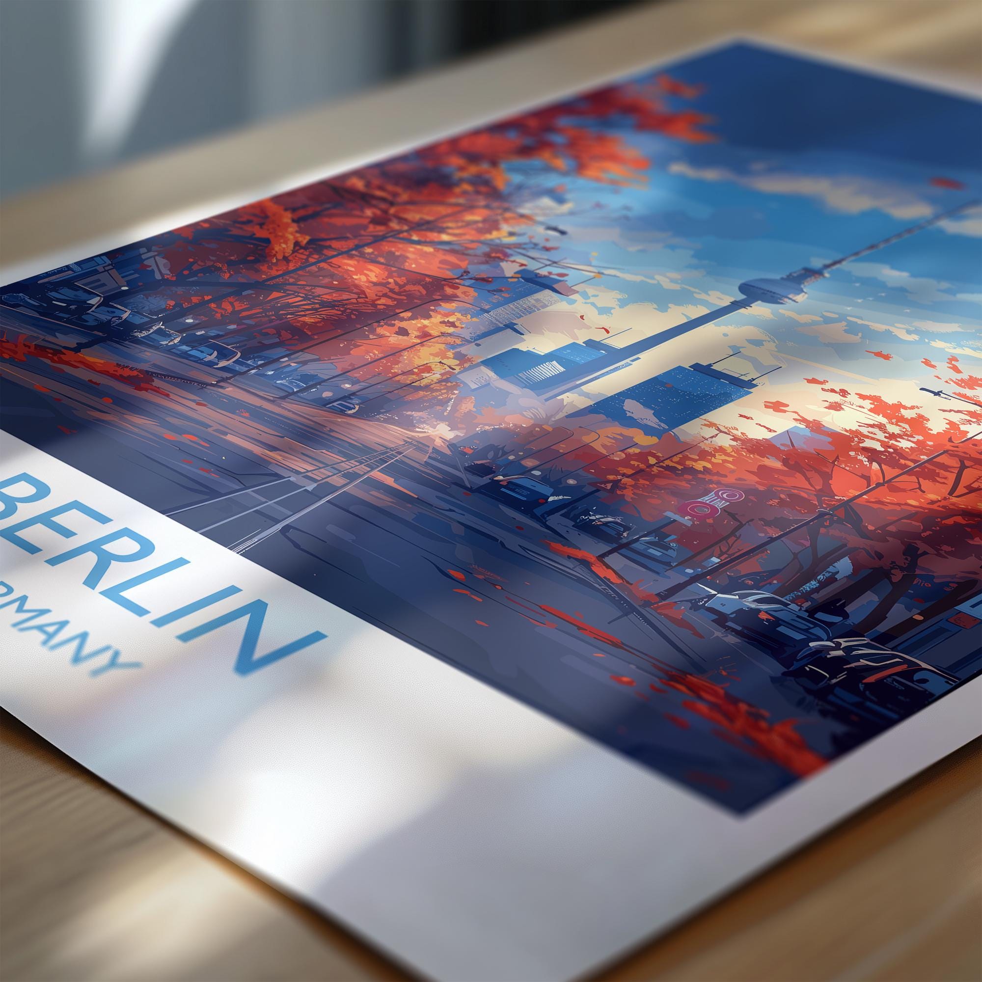 Berlin Travel Print Wall Art, Travel Poster of Berlin, Berlin Art Lovers Gift, Germany Art Gift NQ Media Designs