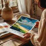 Mudeford Travel Print, Travel Poster of Mudeford, England, Mudeford Beach Christchurch, Dorset Coast Art, Dorset Gift, Wall Art Print NQ Media Designs