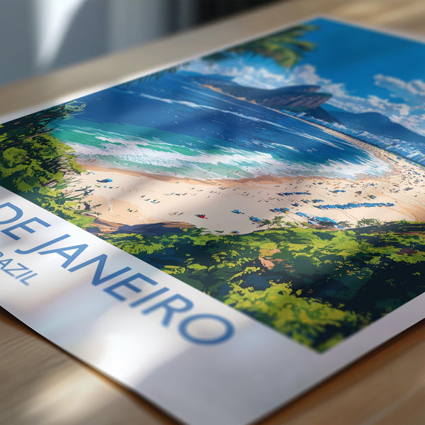 Rio De Janeiro Travel Print, Travel Poster of Rio De Janeiro , Brazil City Poster, Rio De JaneiroWall Art Lovers Gift, Brazil Art Gift