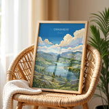 Grasmere Poster, Lake District Wall Art, Cumbria Print, England Travel Poster, Grasmere Gift
