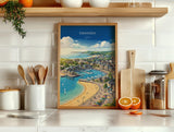 Swansea Poster, Mumbles Wall Art, Welsh Coast Print, Wales Travel Poster, Swansea Gift