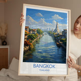 Bangkok Poster Wall Art, Bangkok Travel Print, Thailand Wall Art, Bangkok Art Lovers Gift, Thailand Gift NQ Media Designs