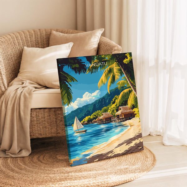 Vanuatu Travel Print Wall Art, Travel Poster of Vanuatu, South Pacific Islands Art Lovers Gift