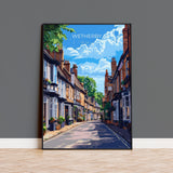 Wetherby Travel Print Wall Art, Travel Poster of Wetherby, Yorkshire, England, Wetherby Art Lovers Gift, England Gift NQ Media Designs
