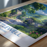 Kettlewell Travel Print Wall Art, Travel Poster of Kettlewell, Kettlewell Art Print, North Yorkshire Wall Print, Yorkshire Art Lovers Gift NQ Media Designs