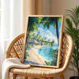 Maldives Travel Poster, Travel Print of Maldives, Indian Ocean Island Art, Maldives Wall Art Gift, NQ Media Designs